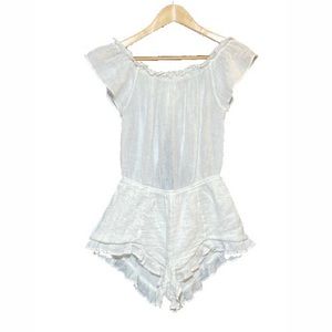 100% flax linen Romper